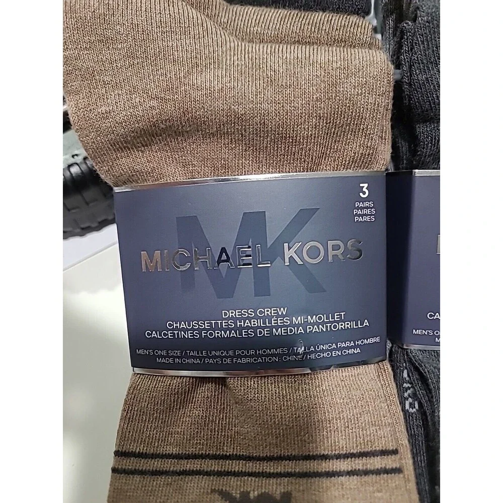 3 Set 9 Pair Total!! Michael Kors Men’s Dress Crew Socks Size US 7-12 B2/3